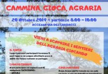 Riano: domenica 20 ottobre “Cammina, gioca, agraria”, un evento per divertirsi in mezzo alla natura.