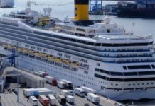 Civitavecchia: due sospetti casi di Coronavirus a bordo di una nave da crociera. Bloccati a bordo i 7000 passeggeri.