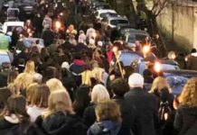 Roma: in corso la fiaccolata in ricordo di Gaia e Camilla, travolte e uccise a Corso Francia.