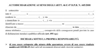 Spostamenti: ecco il nuovo modulo di autocertificazione in vigore da oggi.