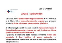 Capena, i medici vietano l’accesso agli studi, ricette direttamente in farmacia