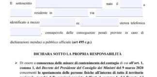 Coronavirus: ecco la versione digitale dell’autocertificazione da tenere sul vostro cellulare.