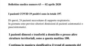 Spallanzani: oggi significativo calo dei nuovi contagi e aumento dei pazienti guariti.