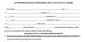 Fase 2: Ecco il nuovo modulo di autocertificazione valido da domani, lunedì 4 maggio.